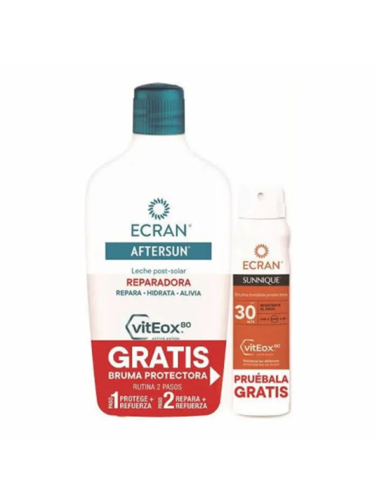 Ecran Aftersun Lait Après-Soleil 400ml + Sunnique SPF30 Spray 75ml