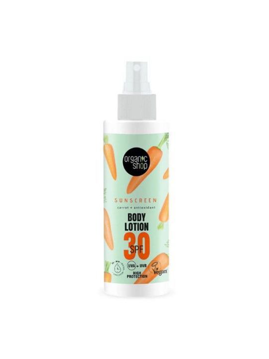 Organic Shop Carrot Lotion Corporelle SPF30 150ml
