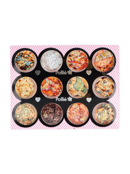 Eurostil Set Nail Art Feuilles d'Or 12 Couleurs 1 unité