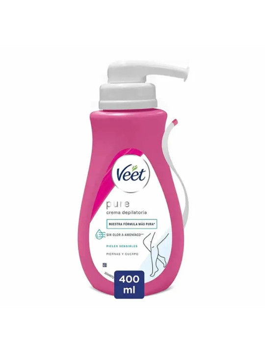 Veet Pure Crème Dépilatoire Douche Peau Sensible 400ml
