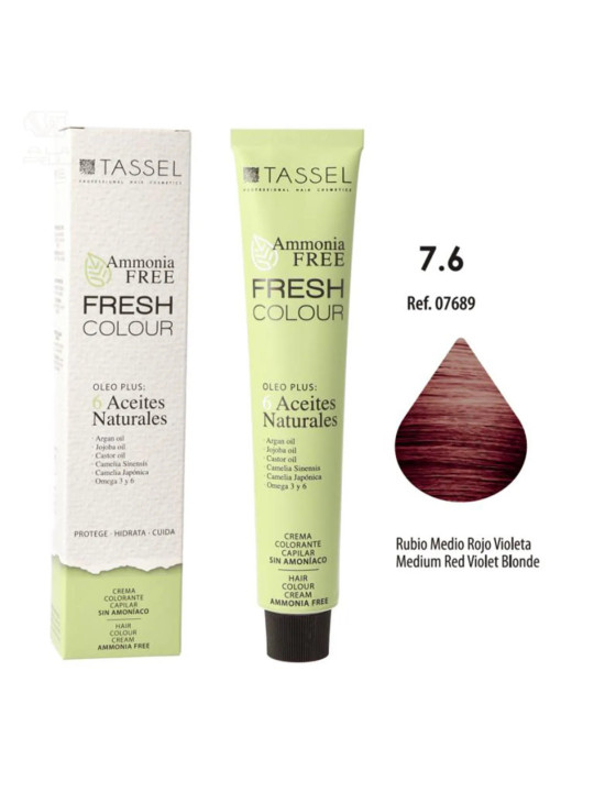 Eurostil Fresh Colour Crème Colorante 7,6 Blond Moyen Rouge Violet Sans Ammoniaque 1 unité