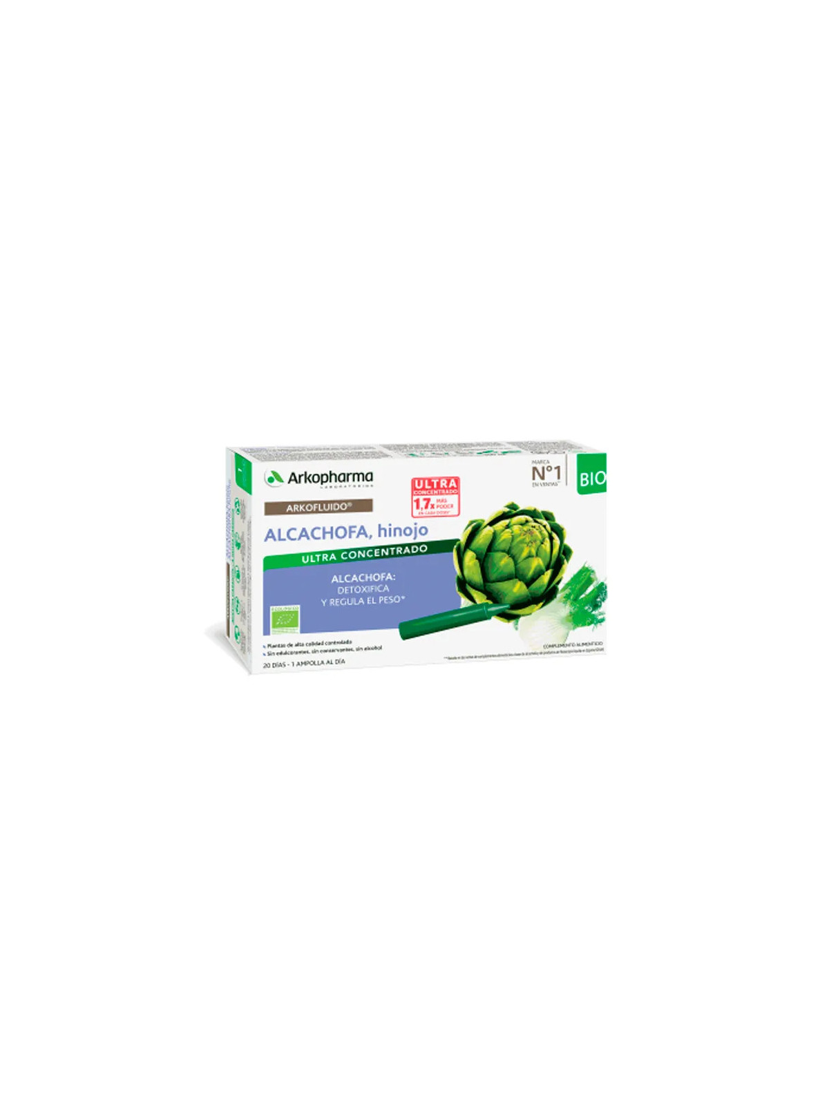 Arkopharma Arkofluides Artichaut-Fenouil 20 Ampoules Buvables