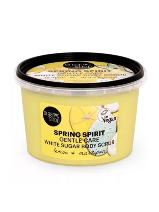 Organic Shop Sprint Spirit Exfoliant Corporel Sucre Blanc Citron et Massepain 500ml
