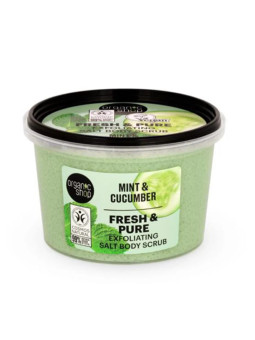 Organic Shop Fresh & Pure Menthe Sels Exfoliants Corporels 250ml