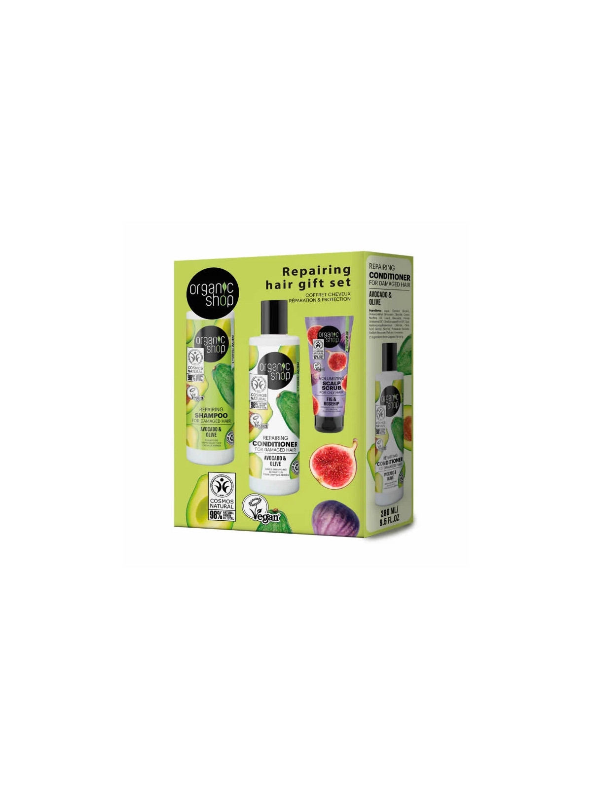 Organic Shop Repairing Hair Gift Coffret Cheveux 3 Produits