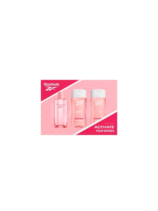 Reebok Activate Her Coffret Eau de Toilette 100ml + Gel Douche 250ml + Lait Corps 250ml