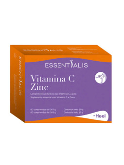 Heel Essentialis Vitamine C Zinc 60 Comprimés