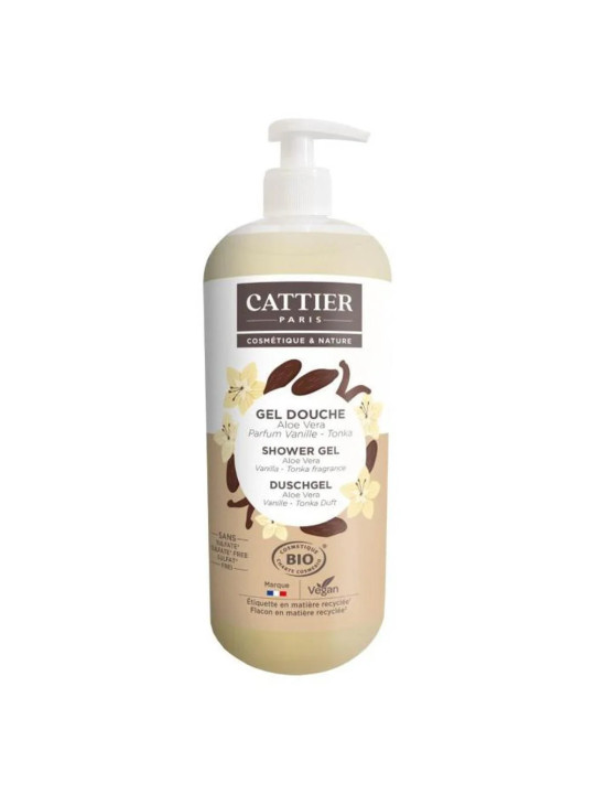 Cattier Paris Gel Douche Vanille-Fève de Tonka 1L