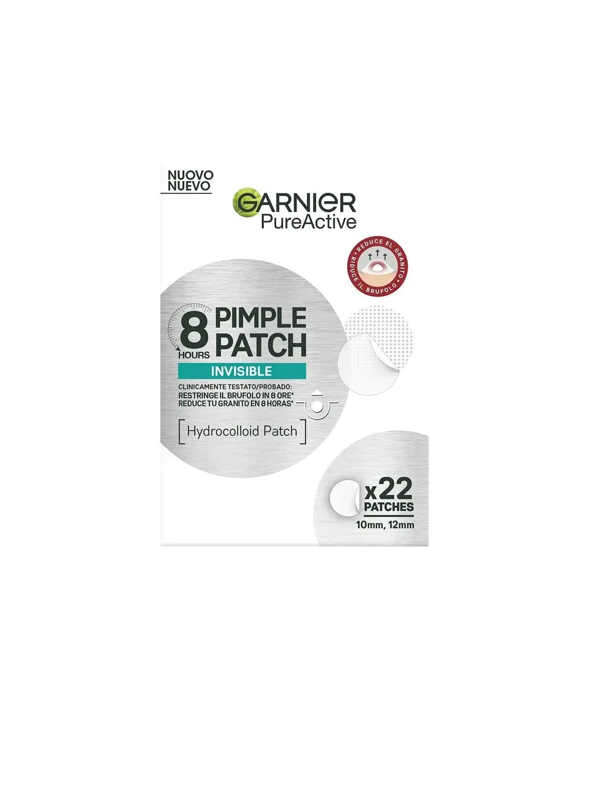 Garnier Pure Active Patchs Invisibles Anti-Boutons 22 unités