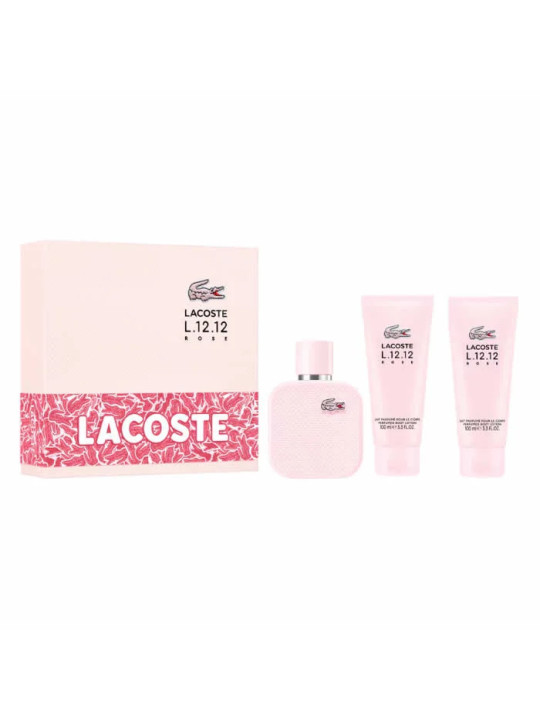 Lacoste L.12.12 Rose Eau de Parfum 100ml Coffret 3 Produits