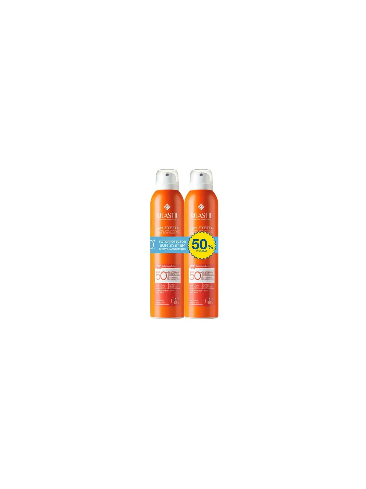 Rilastil Sun System Spray Toucher Sec SPF50 Lot 2x200ml