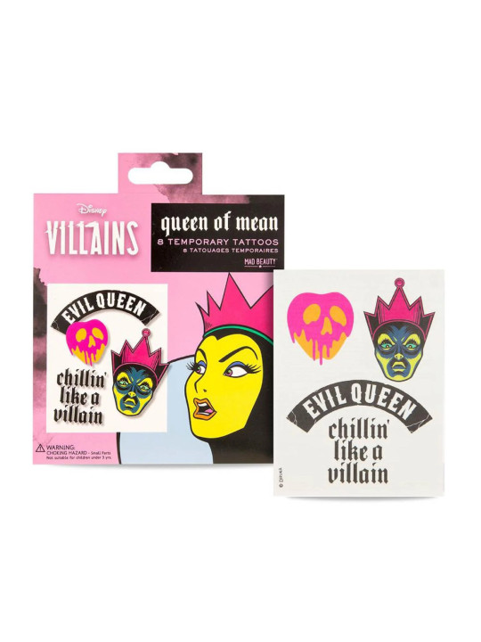 Disney Villains Queen Of Mean 8 Tatouages Temporaires 1 Unité