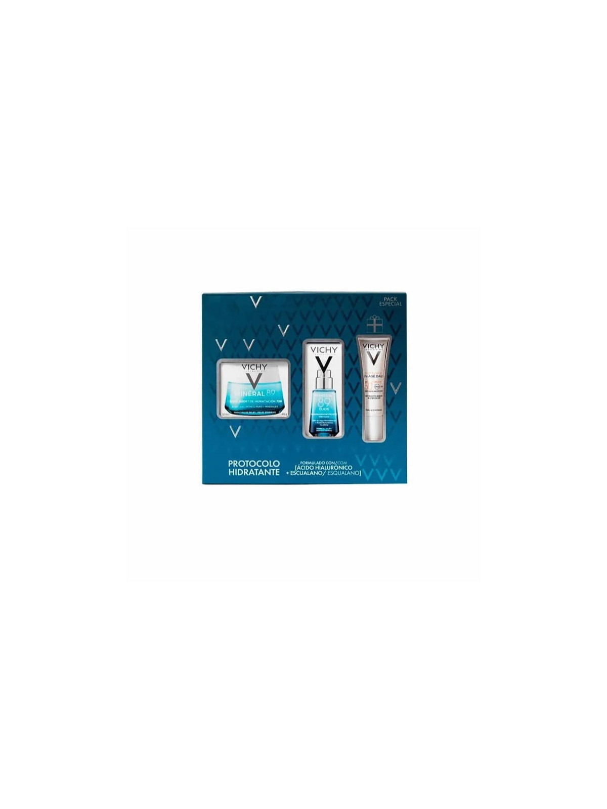 Vichy Minéral 89 Crème Hydratante 72h 50ml Coffret 3 Produits