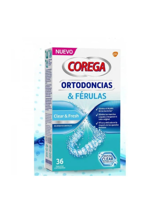 Corega Orthodontie et Attelles 36 Comprimés Nettoyants