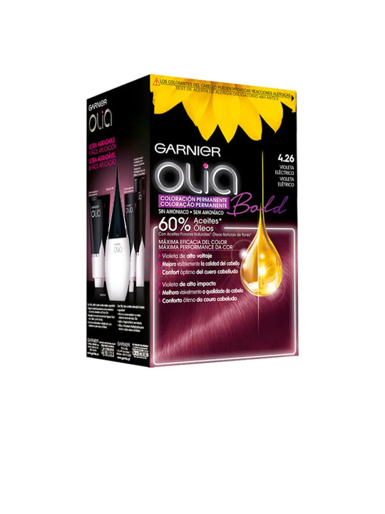 Garnier Olia Coloration Permanente 4.26 Violet Électrique 4 Pièces