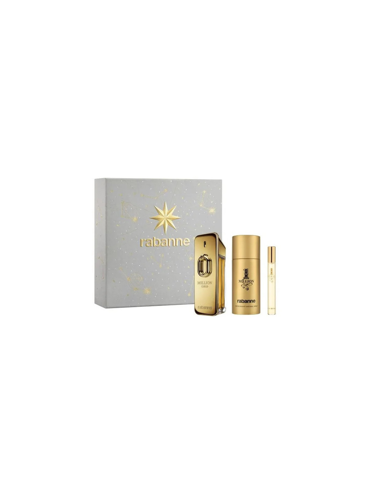 Rabanne Million Gold Eau de Parfum Intense Vaporisateur 100ml Coffret 3 Produits