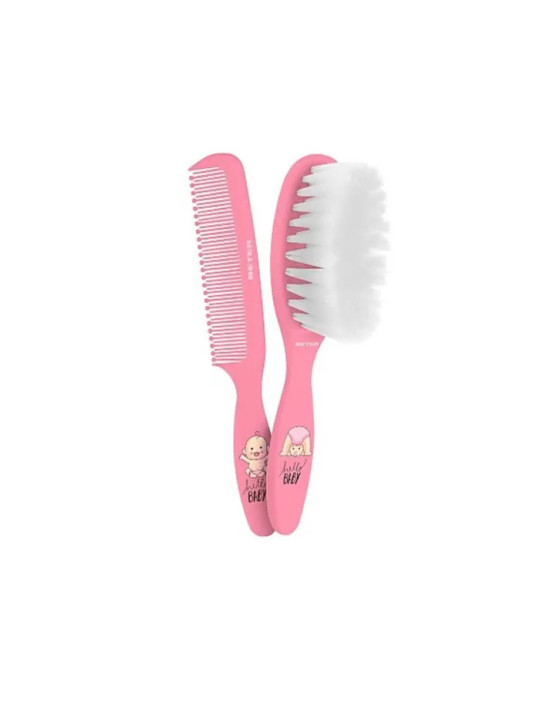 Beter Set Brosse et Peigne Bébé Rose