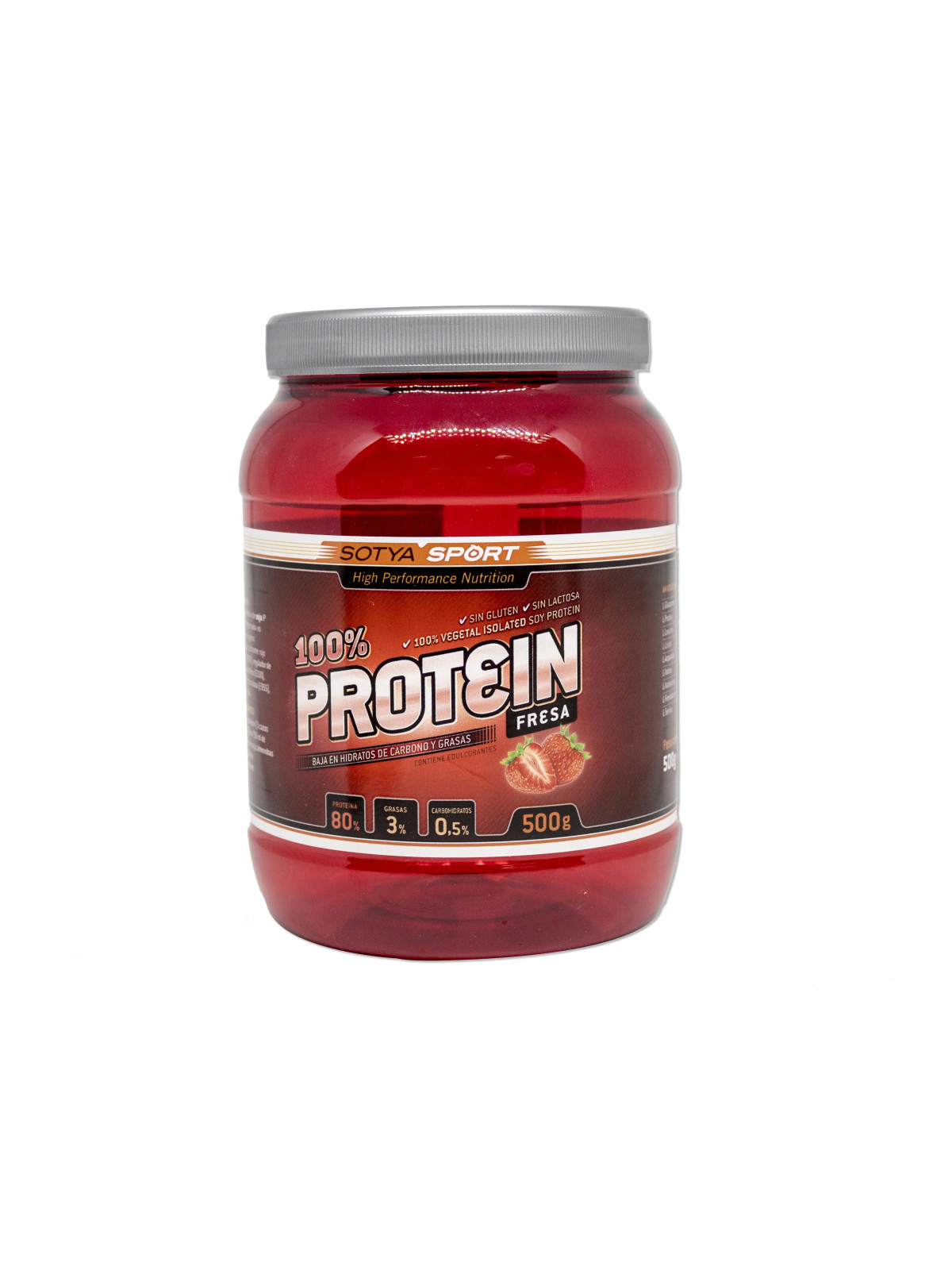 Sotya Protéine de Soja 100% Fraise 500g