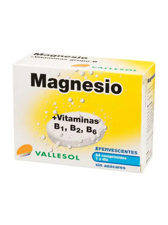 Vallesol Magnésium + Vitamine B Effervescent 24 Comprimés