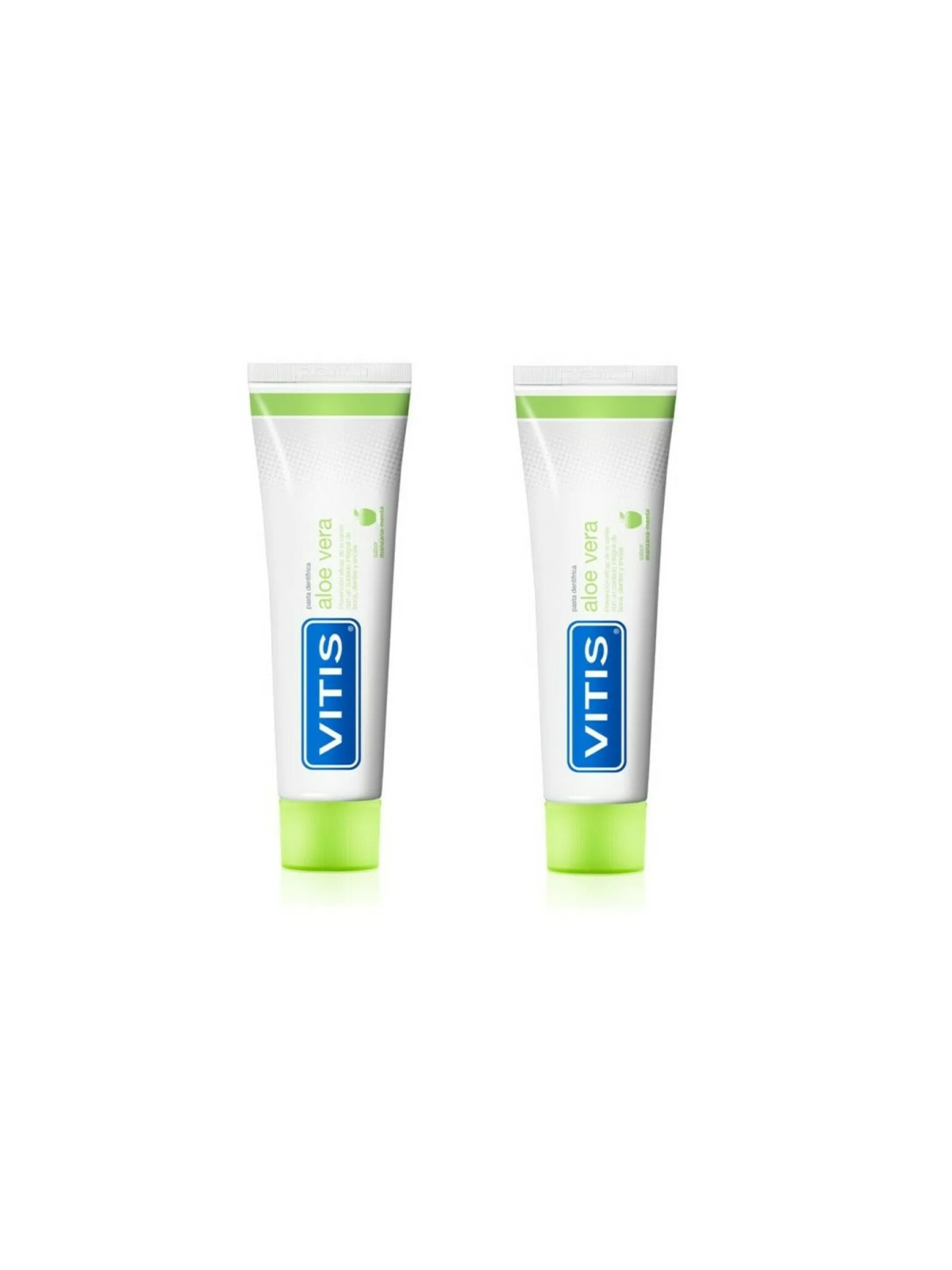 Vitis Duplo Aloe Vera Dentifrice Saveur Pomme 2x150ml +75ml Gratuit