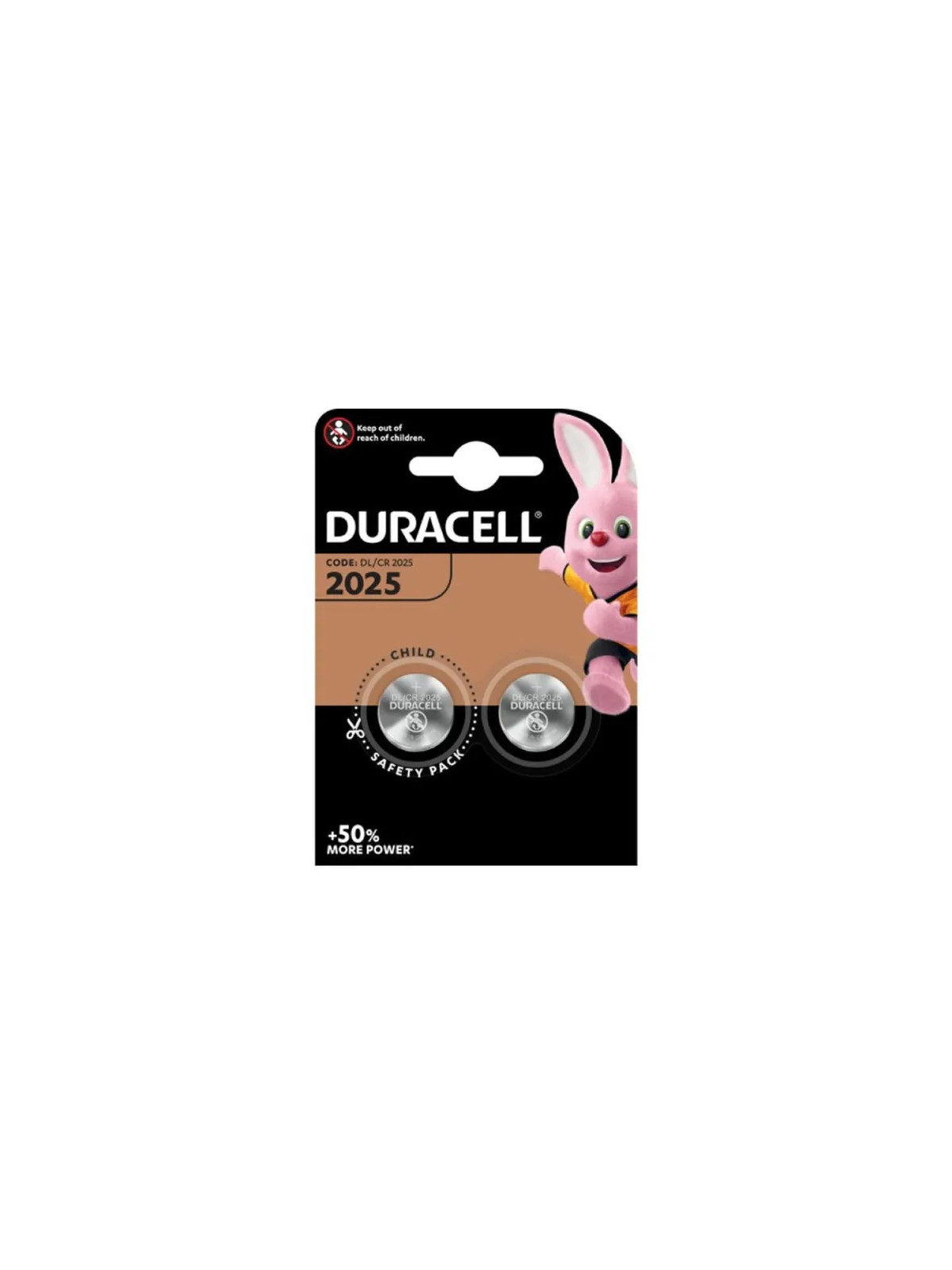 Duracell Pile Bouton Lithium 3V 2025 DL/CR2025 2 Unités