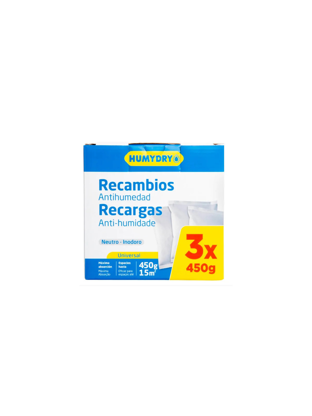 Humydry Recharges Anti-Humidité 3x450g