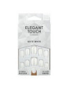 Elegant Touch Polished Colour 24 Faux Ongles avec Colle Squoval Quite White