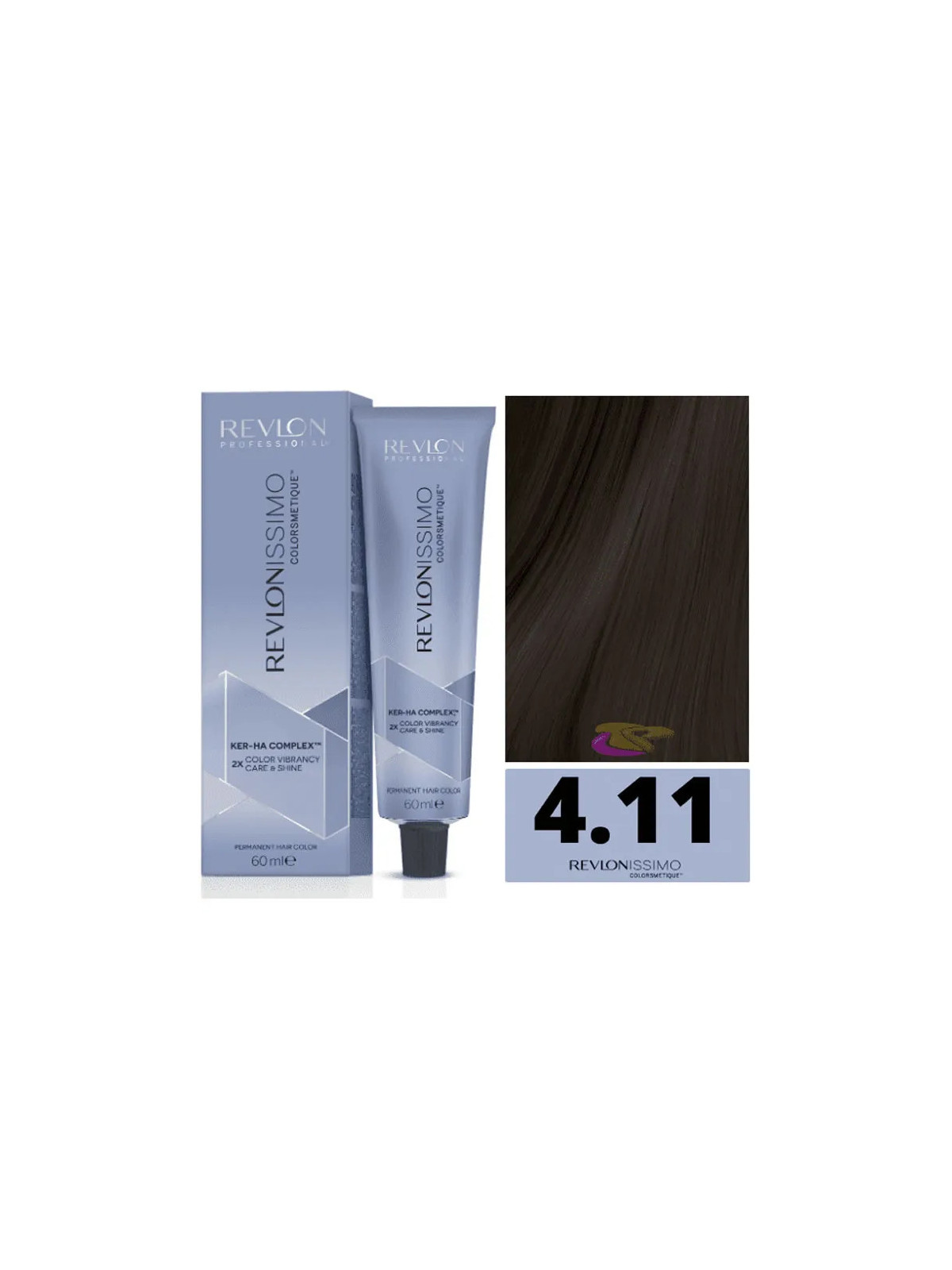 Revlon Revlonissimo Colorsmetique 4,11 Châtain Moyen Cendré Intense 60ml