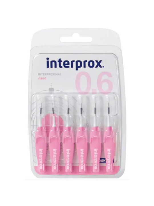 Interprox 0.6 Brossettes Interproximales Nano 6 Unités