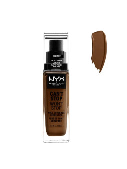NYX Can't Stop Won't Stop Fond de Teint Couvrance Totale Walnut 30ml