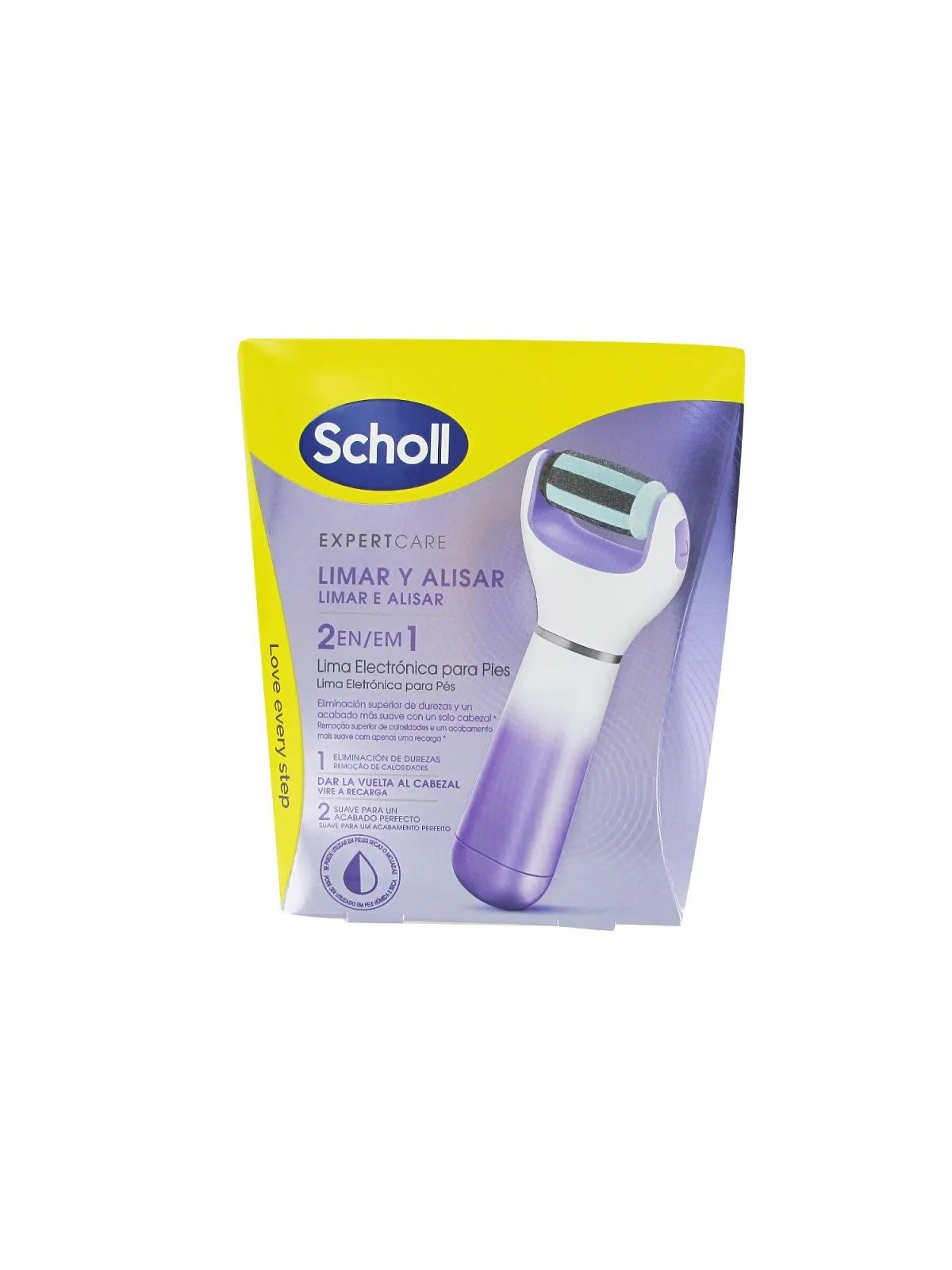 Scholl Velvet Smooth Pedi Râpe Électrique Rose avec Tête Exfoliante