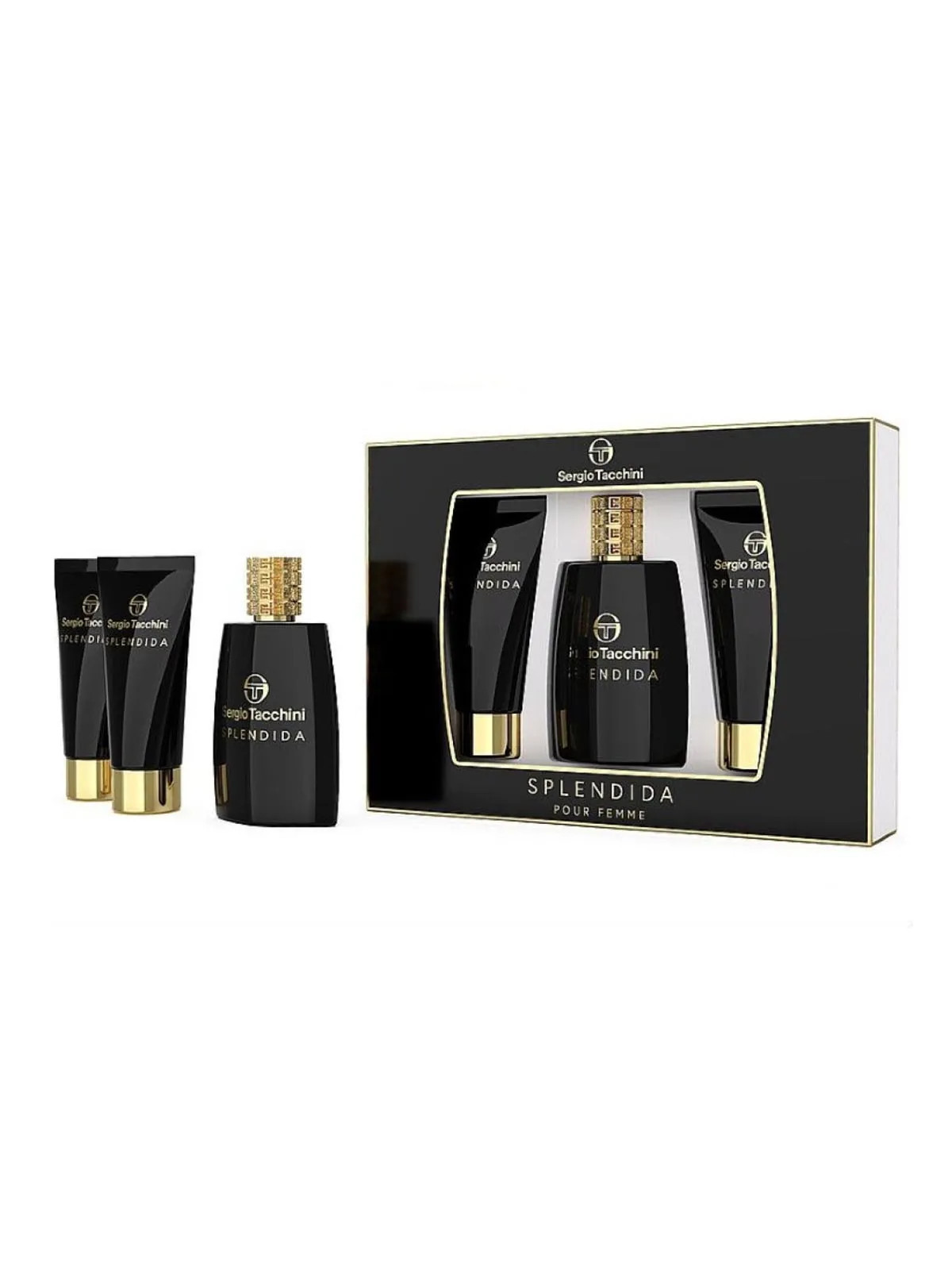 Sergio Tacchini Splendida Pour Femme Coffret Eau de Parfum 100ml + Lotion Corporelle 100ml + Gel Douche 100ml