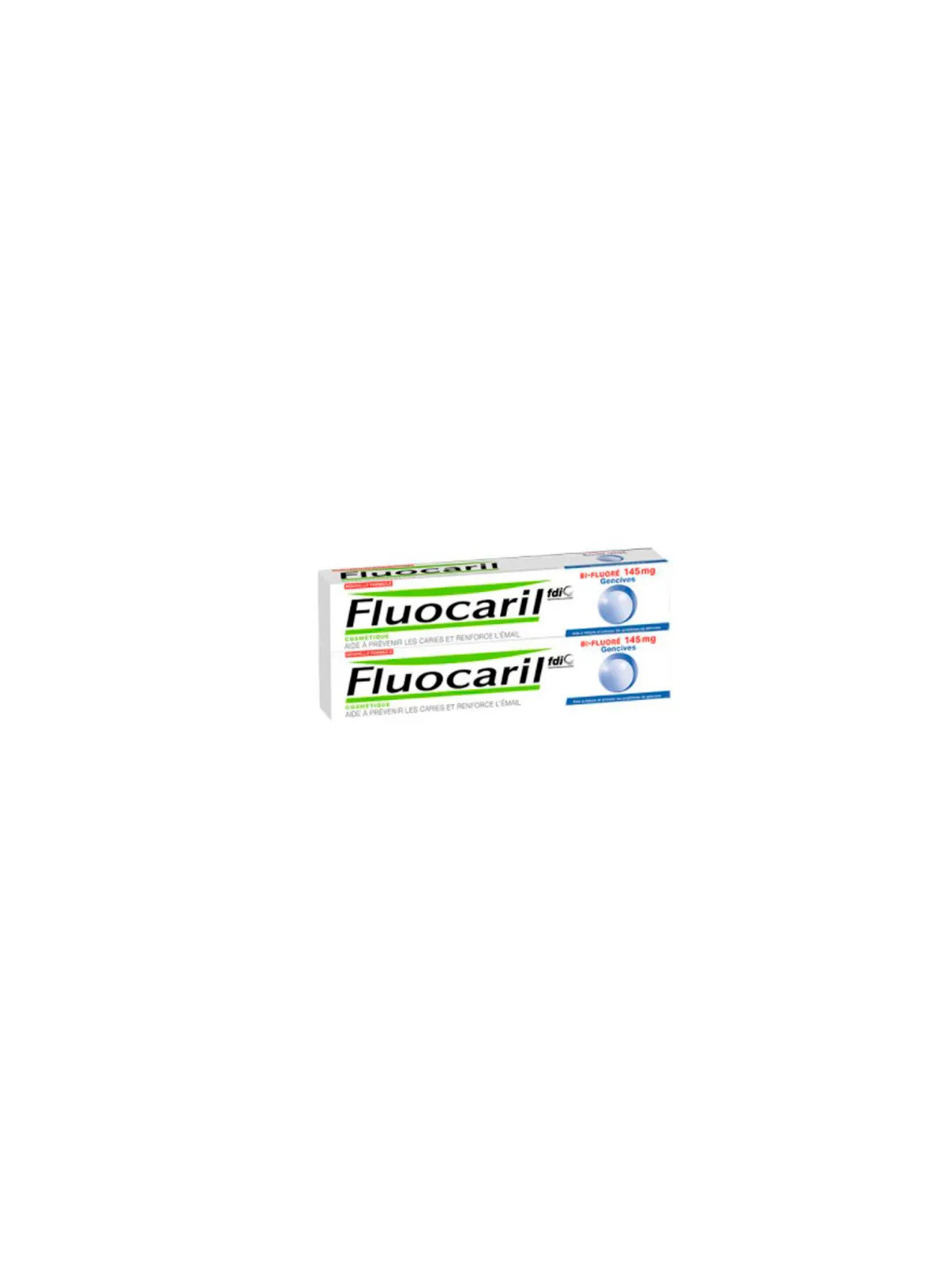 Fluocaril Gencives Dentifrice Bi-Fluoré 145mg Lot 2 x 75ml