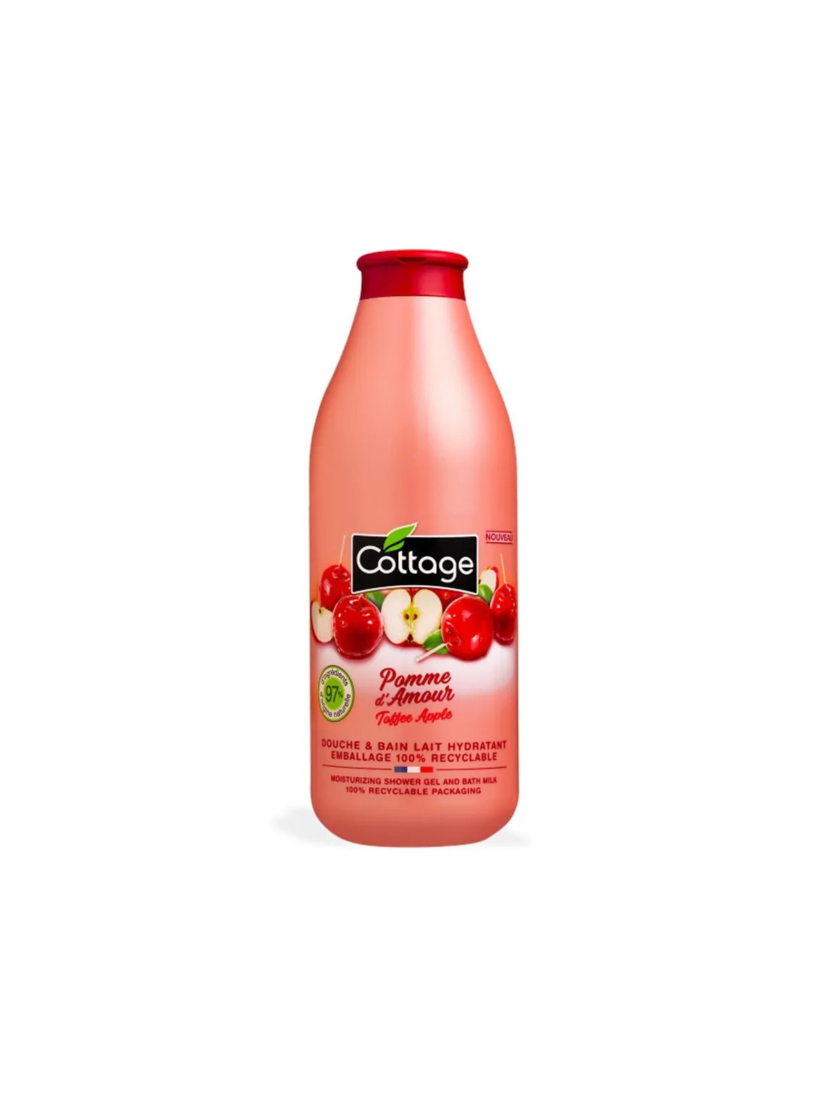 Cottage Gel Douche Crémeux Hydratant Pomme Caramélisée 750ml