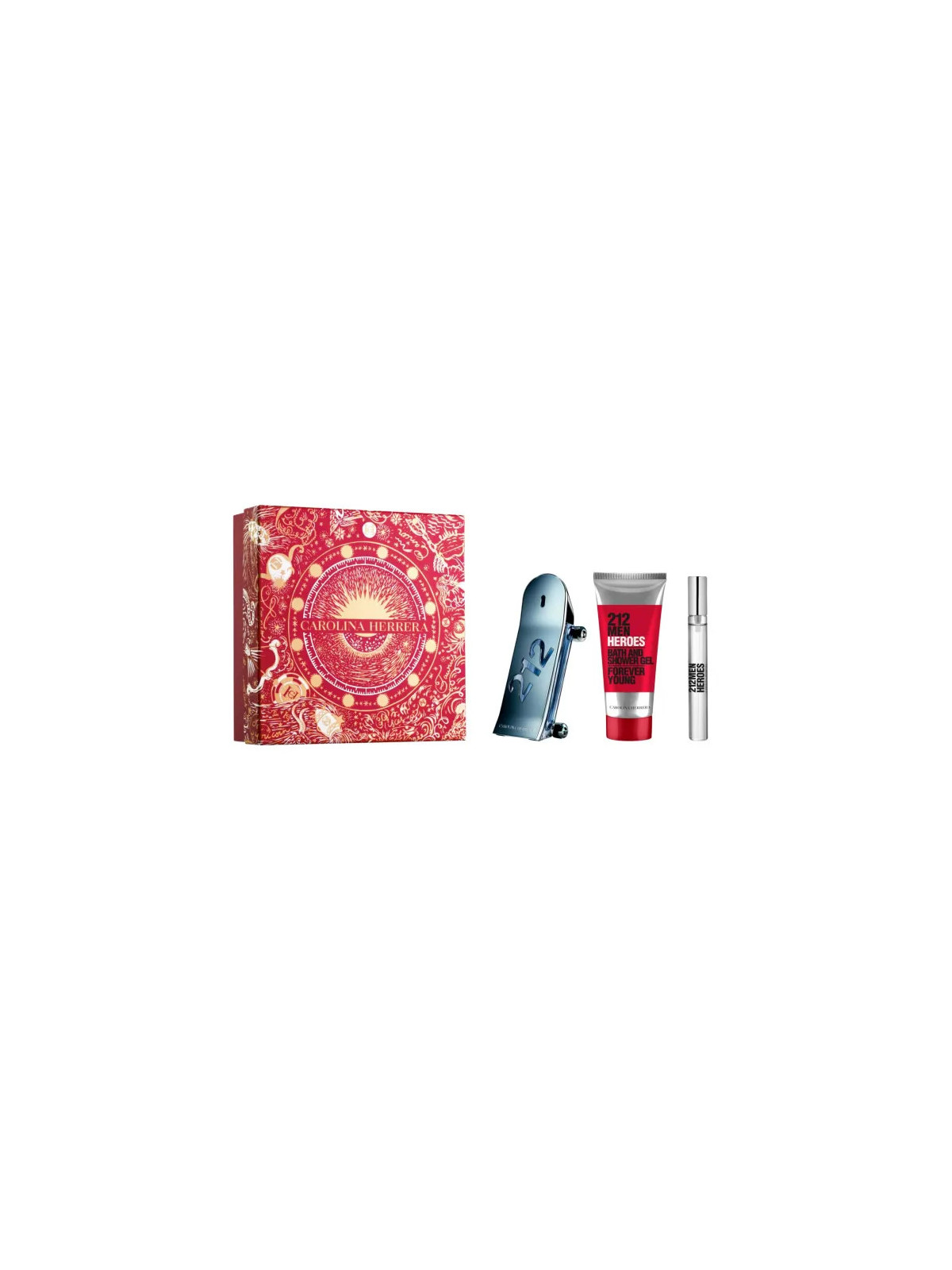 Carolina Herrera 212 Heroes Eau de Toilette Vaporisateur 90ml Coffret 3 Produits