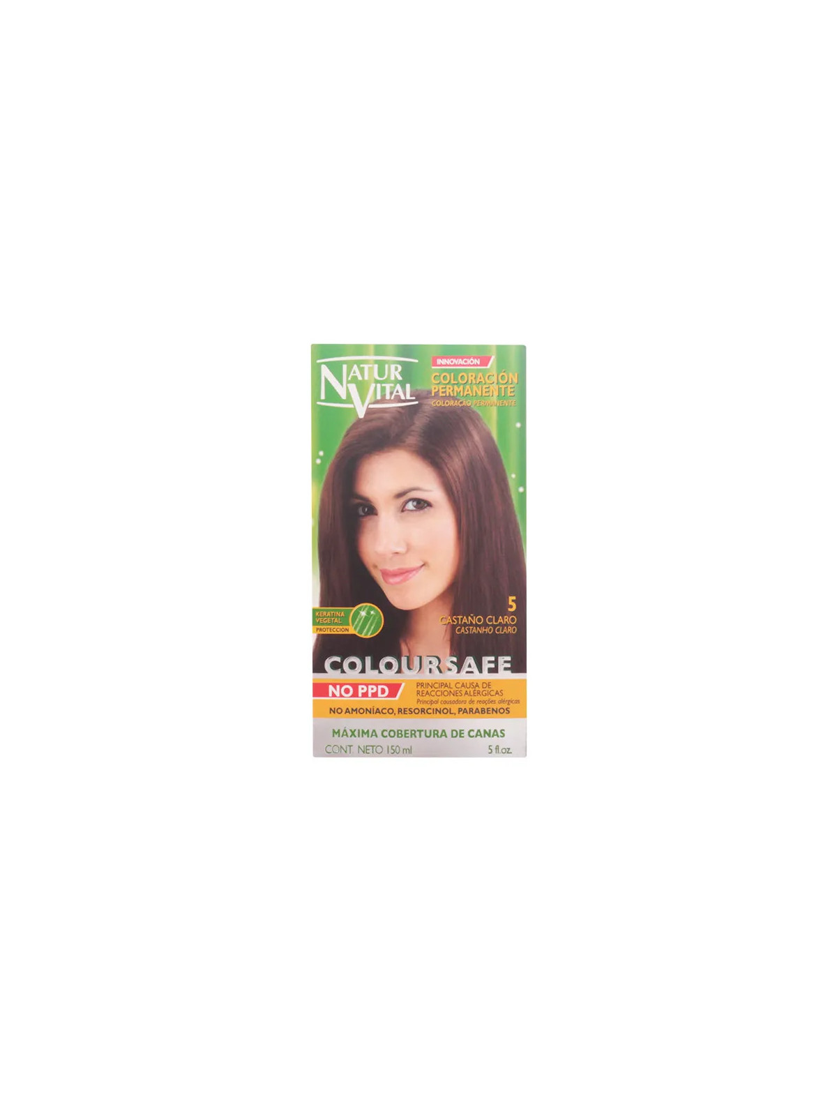 Naturaleza Y Vida Coloursafe Coloration Permanente 5 Marron Clair 150ml