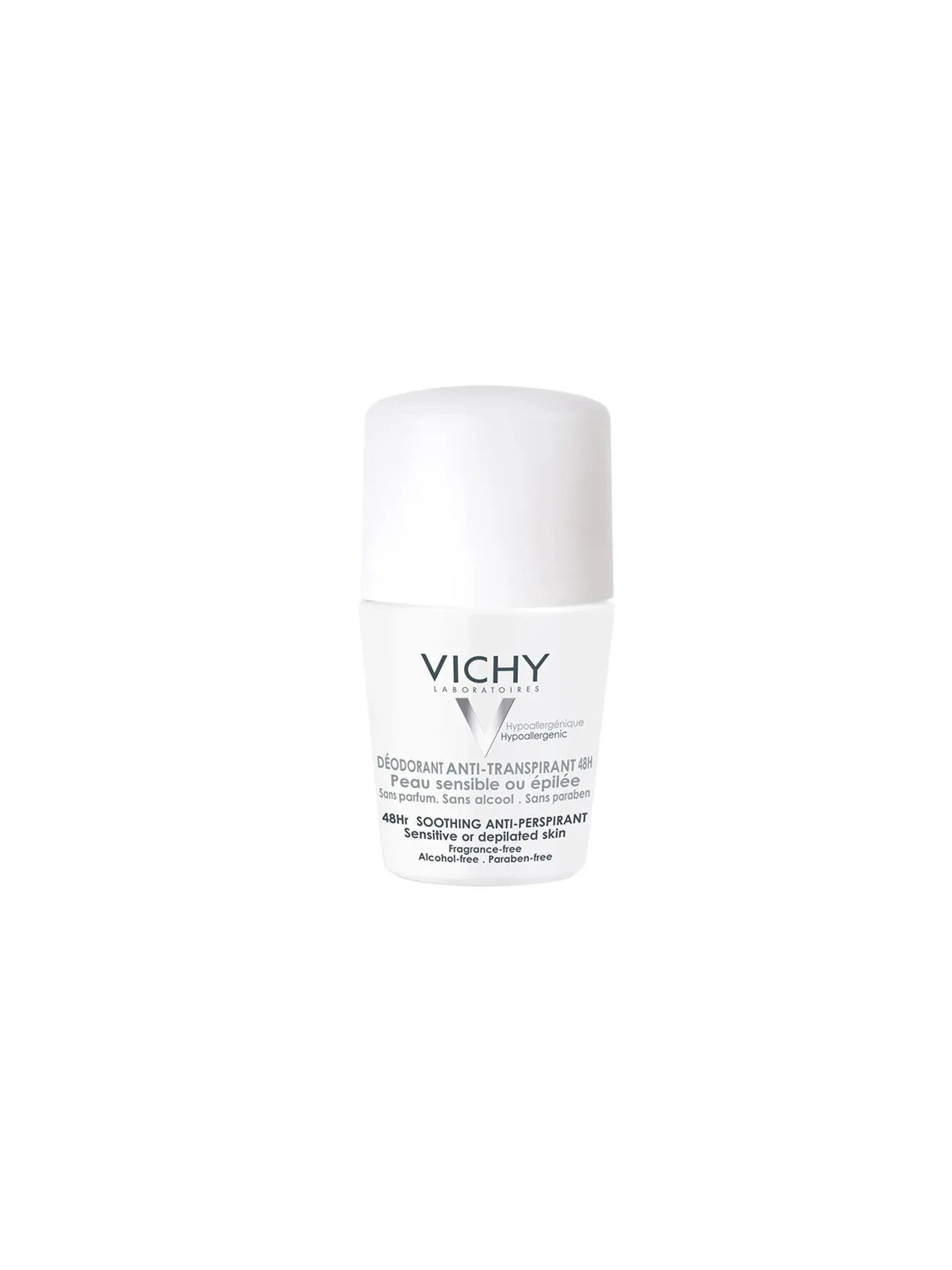 Vichy Déodorant 48h Roll-On Anti-Transpirant Peaux Sensibles ou Épilées 50ml