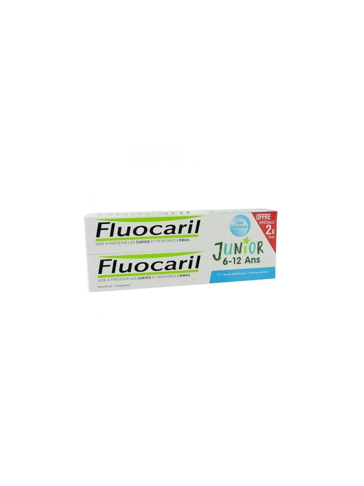 Fluocaril Junior 6-12 Ans Dentifrice 2x75ml