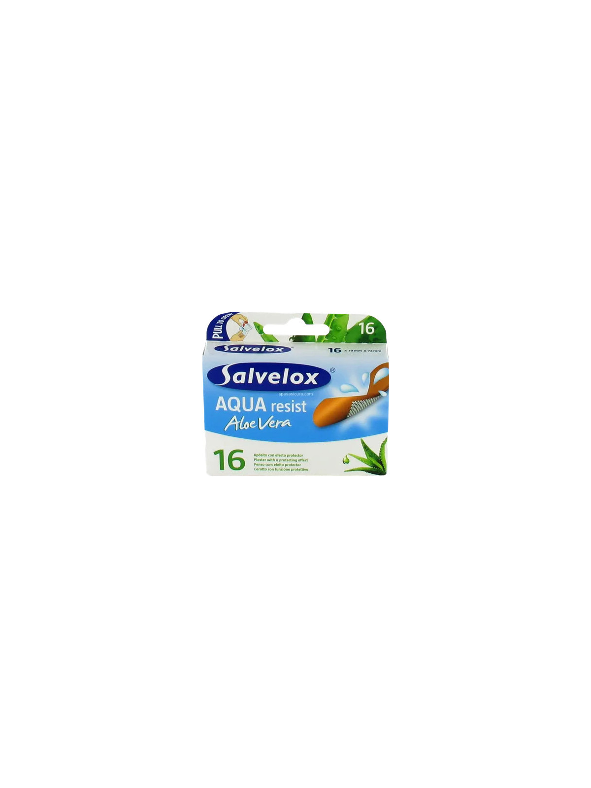 Salvelox Aqua Resist Pansement Adhésif à l'Aloe Vera 16 Pcs