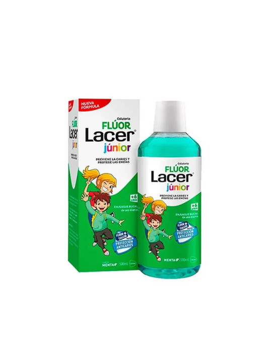 Lacer Bain de Bouche Fluor Goût Menthe 500ml