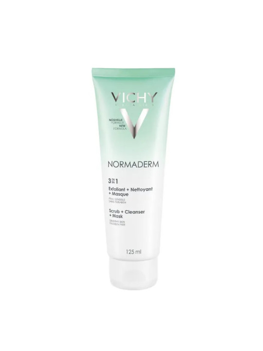 Vichy Normaderm 3 en 1 Exfoliant Nettoyant Masque 125ml