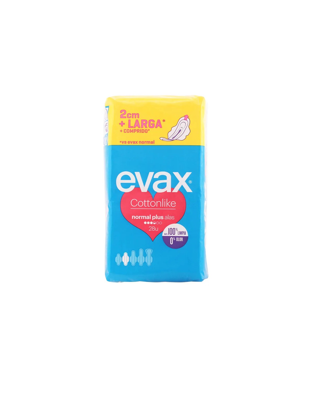 Evax Cottonlike Normal Plus Avec Ailettes Serviettes Hygiéniques 28 Unités