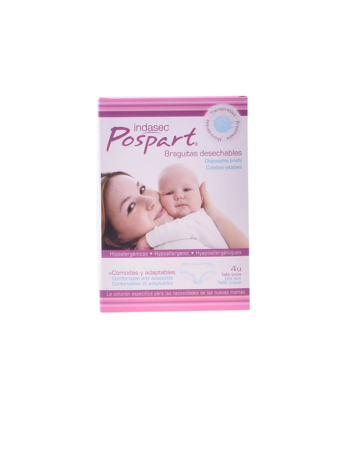 Indasec Postpartum Culottes Jetables Taille Unique 4 Unités