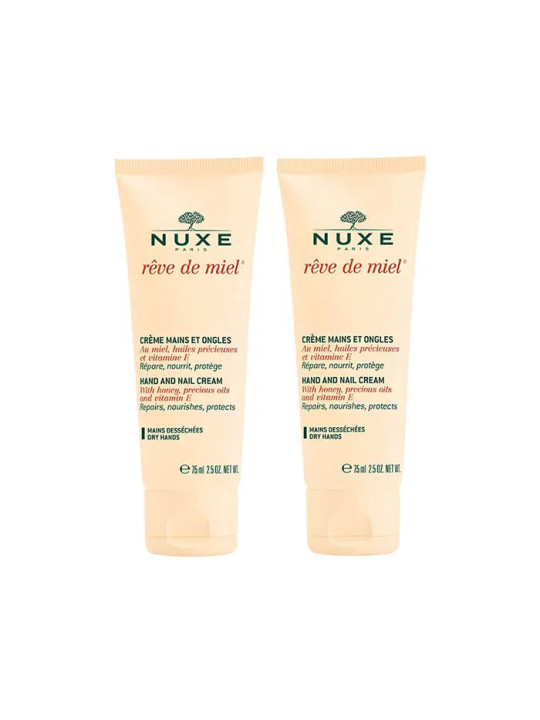 Nuxe Rêve De Miel Crème Mains Et Ongles 2x50ml