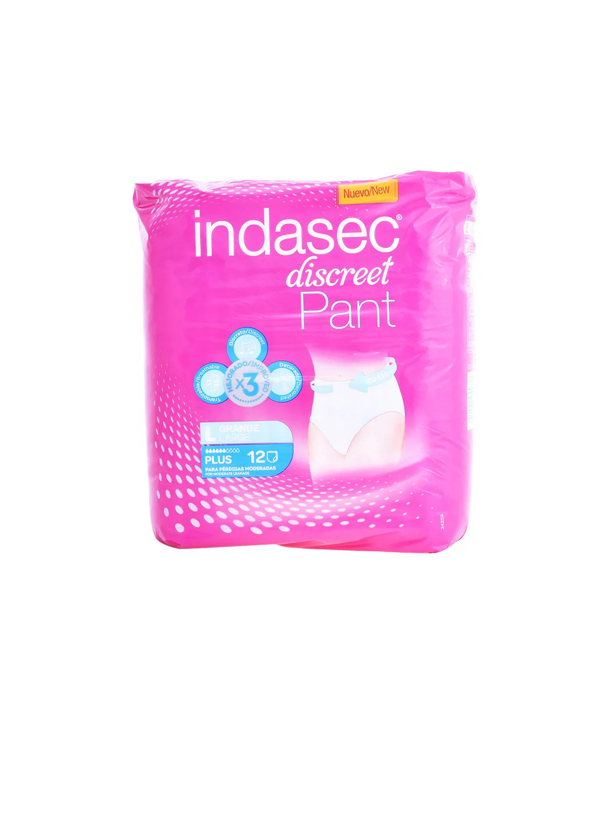 Indasec Pant Plus Grande Taille 12 Unités