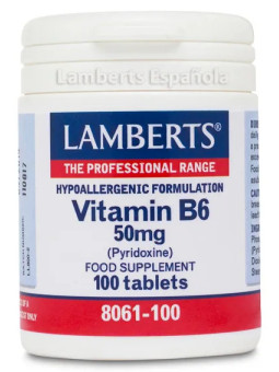 Lamberts Vitamine B6 50mg 100 Comprimés