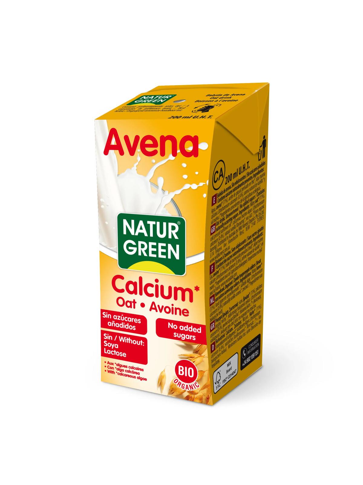 NaturGreen Boisson Avoine Calcium 200ml