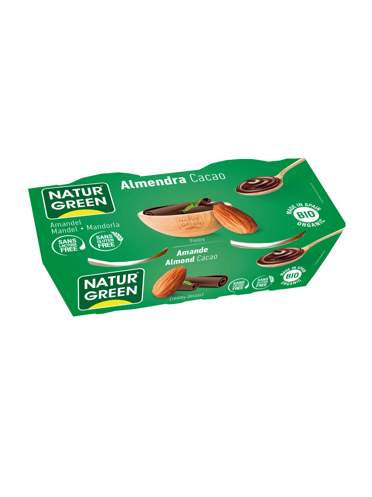 NaturGreen Dessert Amande Chocolat 2x125g