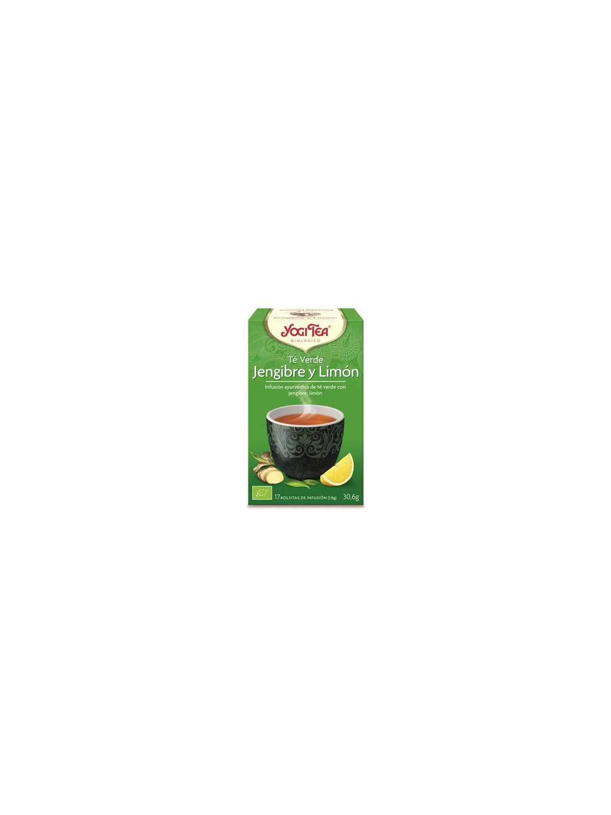 Yogi Tea Thé Vert Gingembre et Citron 17 sachets x 1,8g