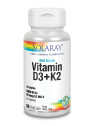Solaray Vitamine D3 et K2 60 Vcaps 5000 UI